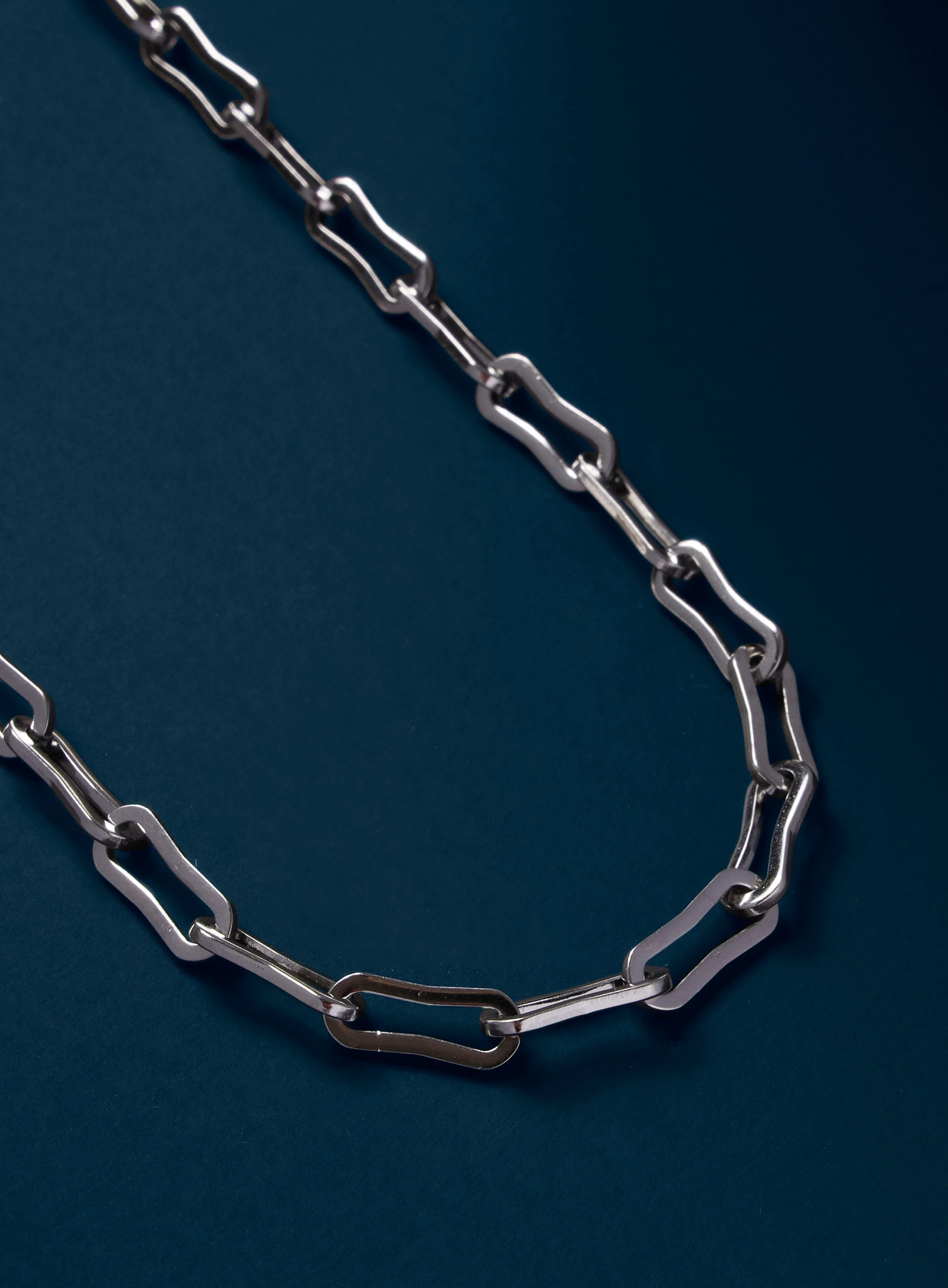Waterproof Mens Silver Large Cable Chain Necklace - Image 4