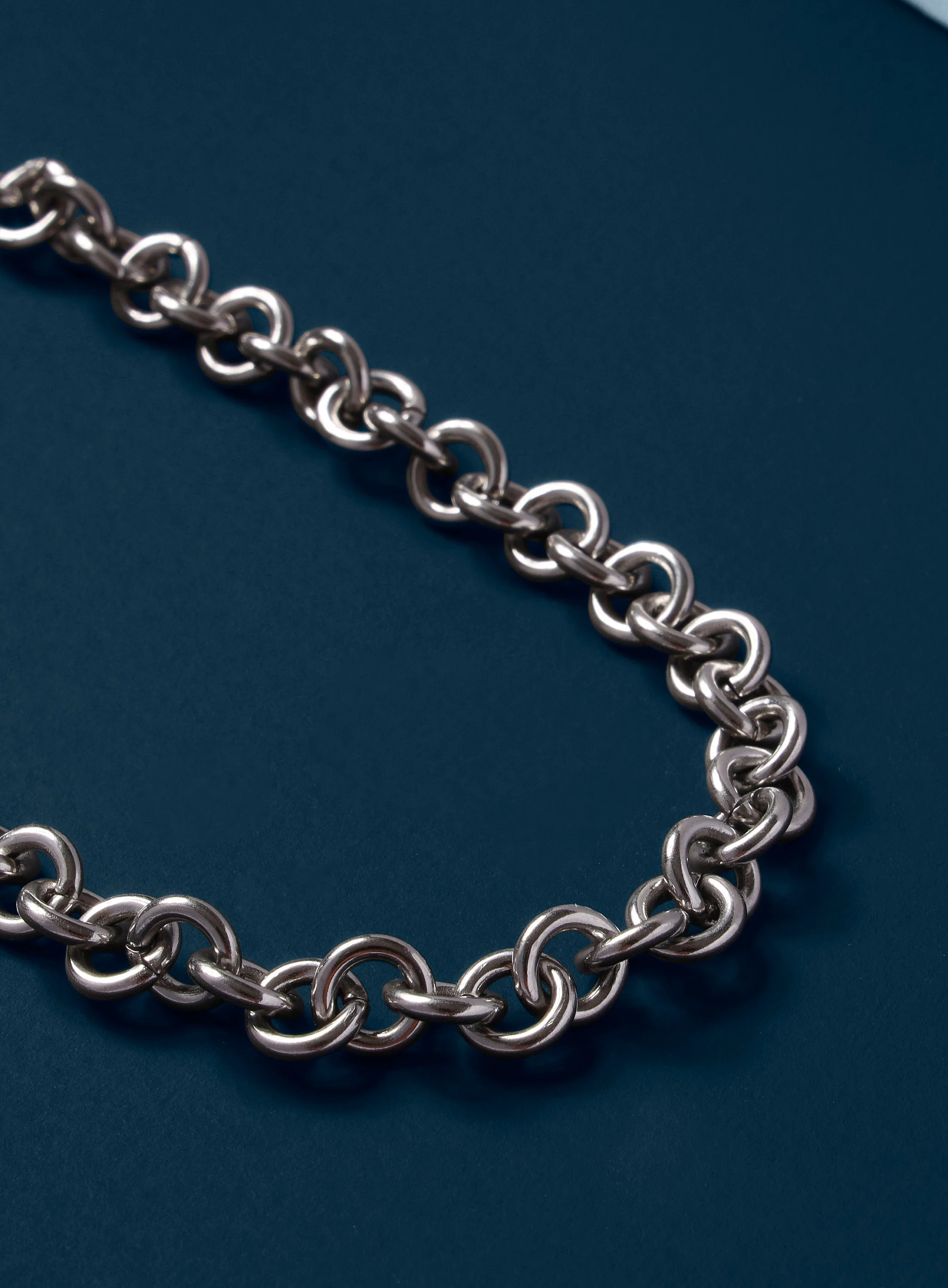 Waterproof 9mm Chunky Round Cable Chain Necklace for Men - Image 4