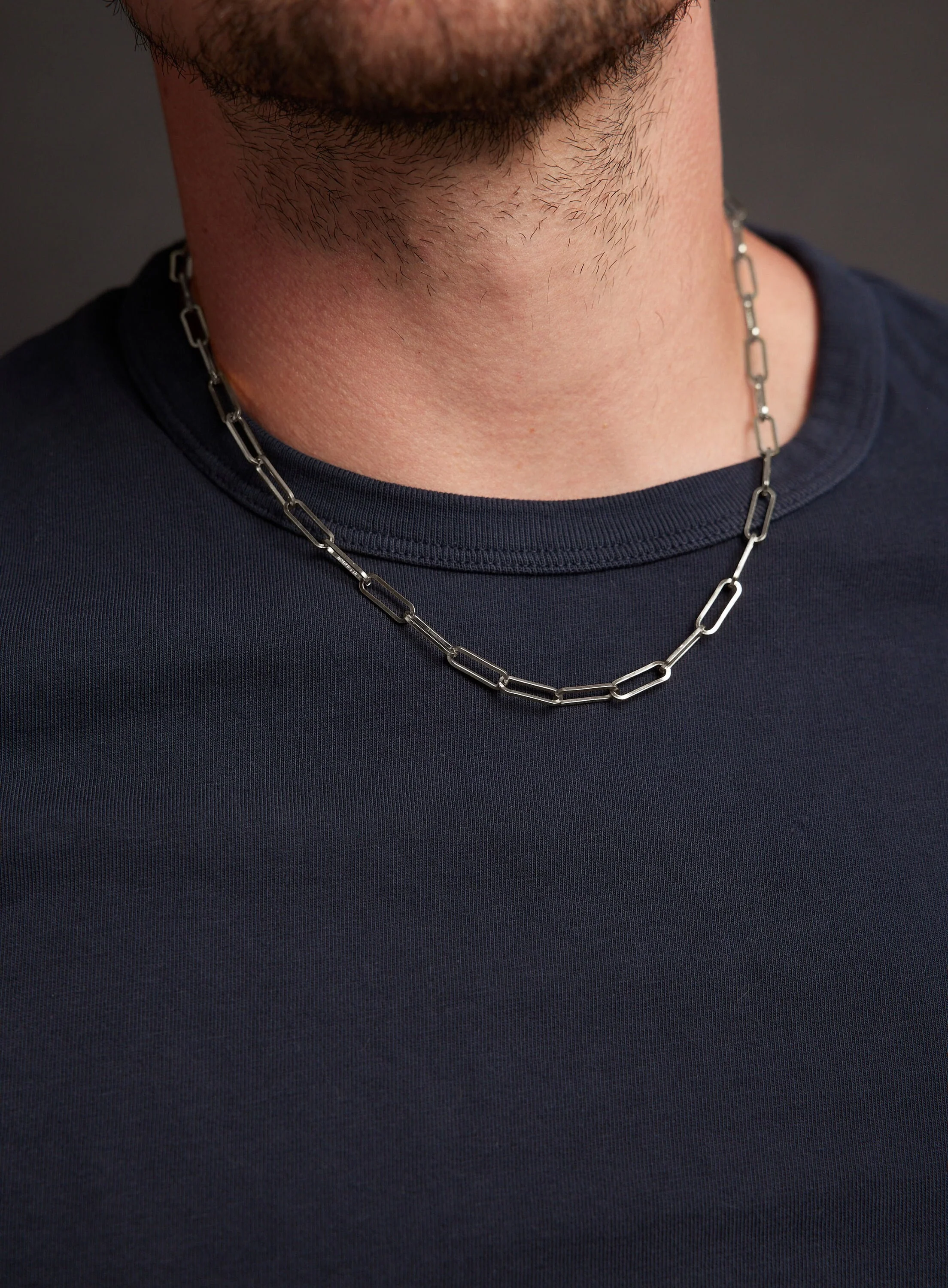 Waterproof Clip Style Cable Link Necklace for Men