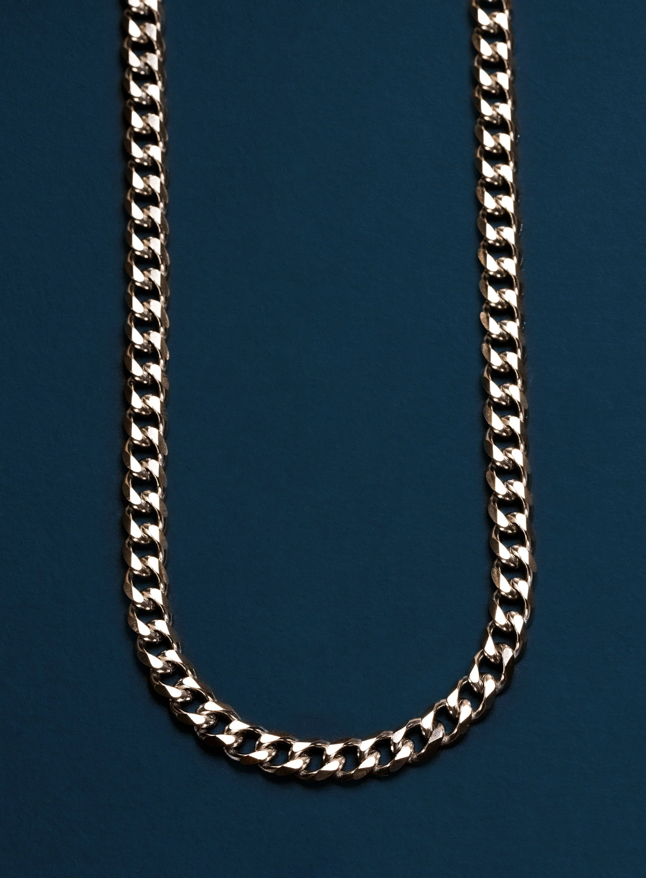 Waterproof Faceted 7mm Curb Chain Necklace for Men - Image 2