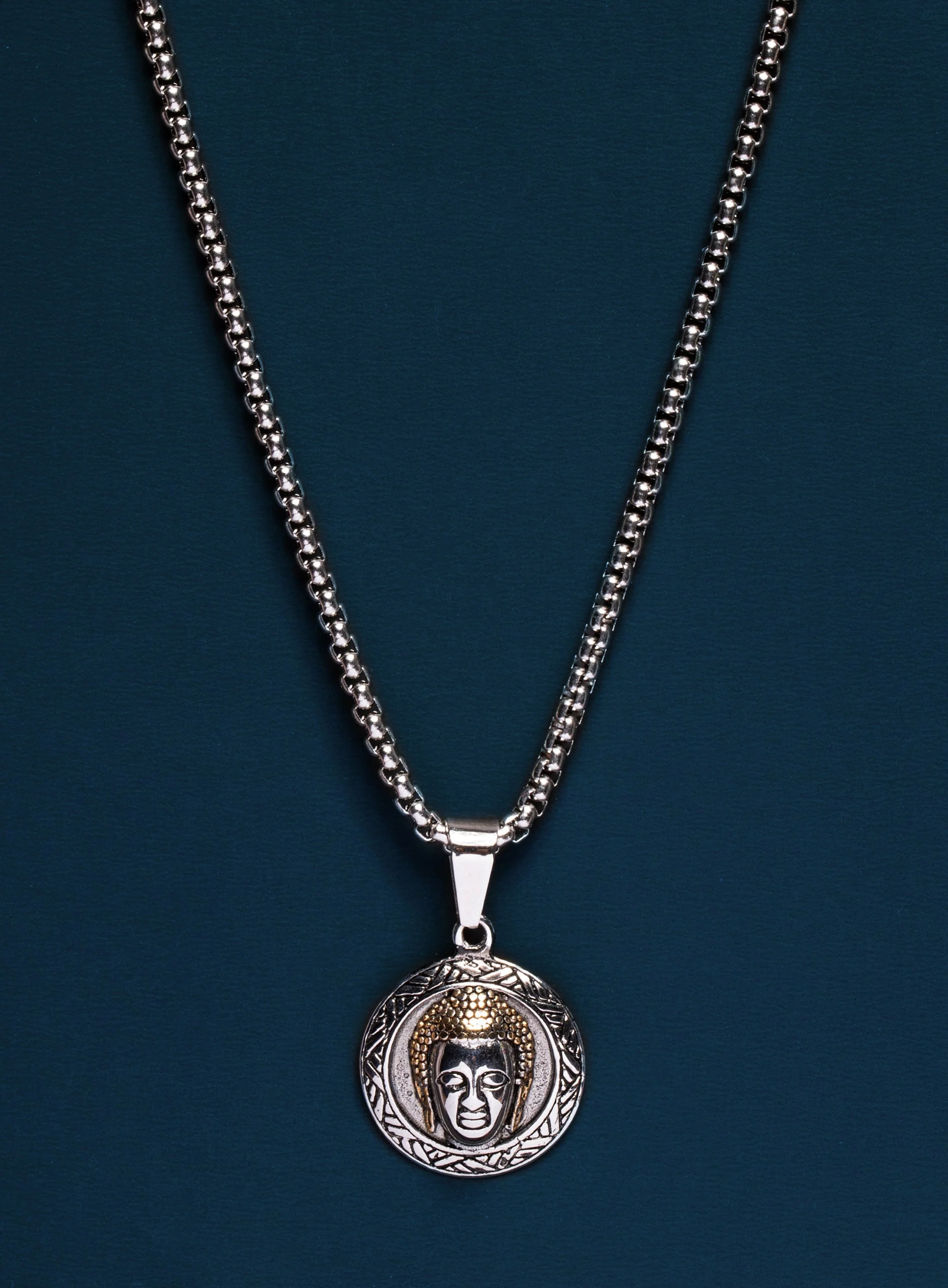 Waterproof Buddha Head Pendant Necklace - Image 3