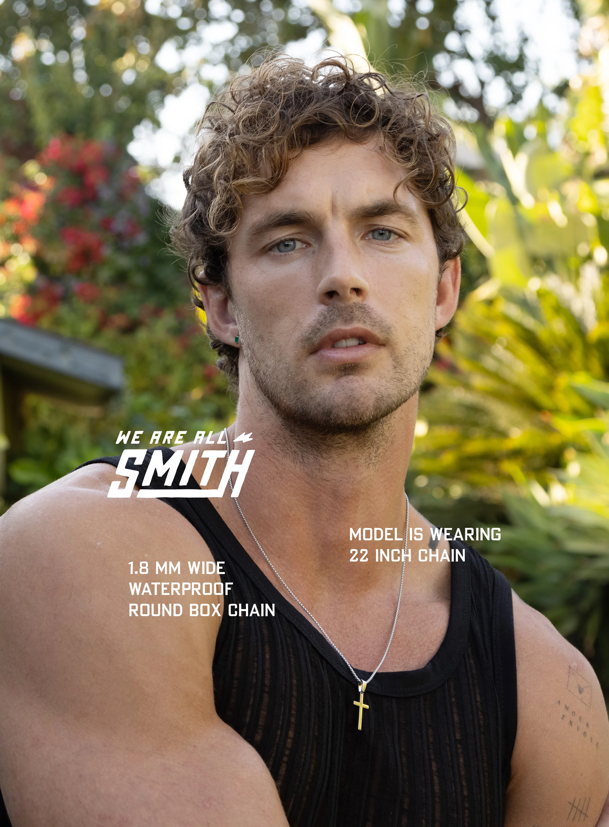 Waterproof Men's Medium Cross Necklace - Image 4