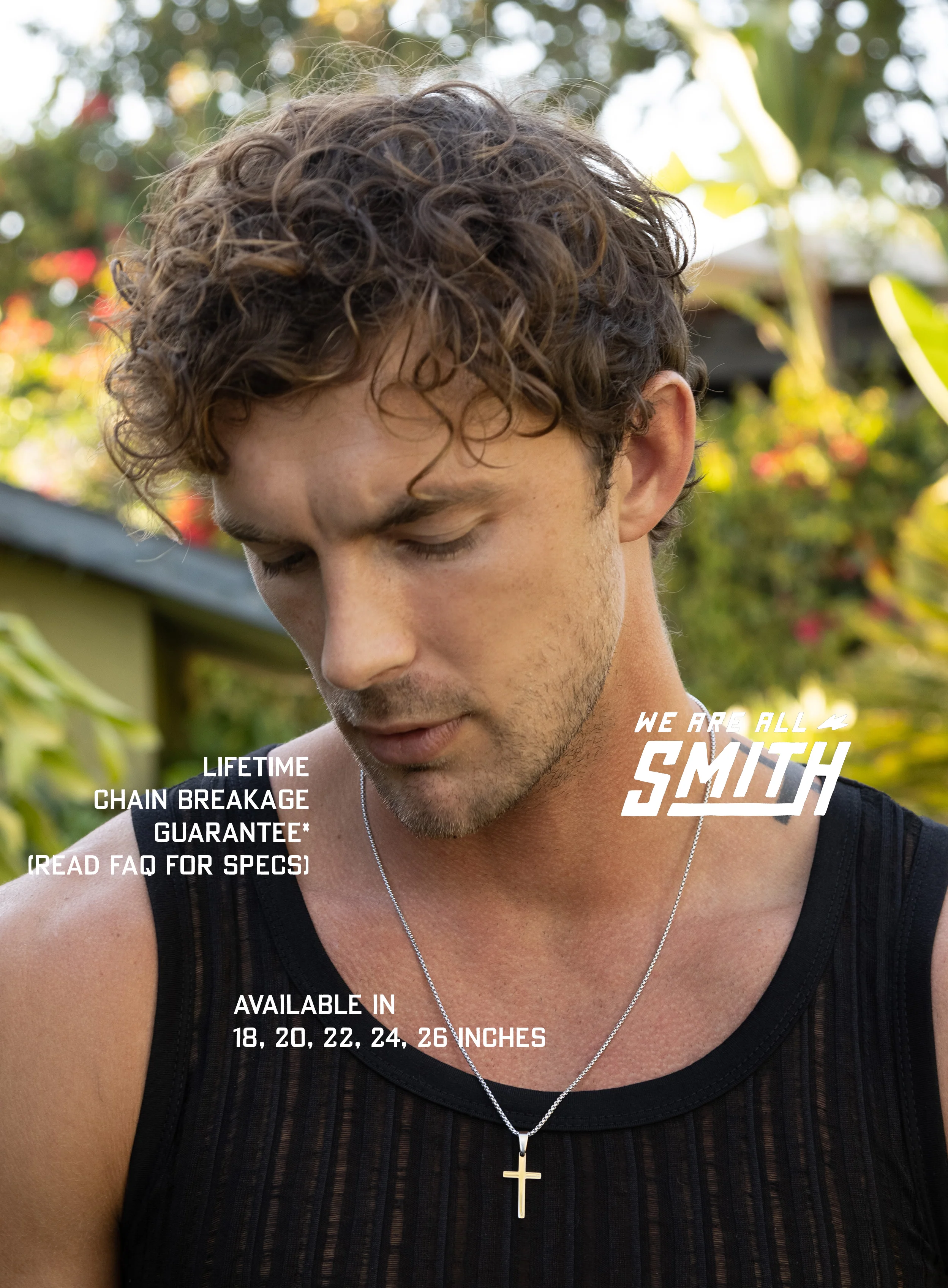 Waterproof Men's Medium Cross Necklace - Image 6