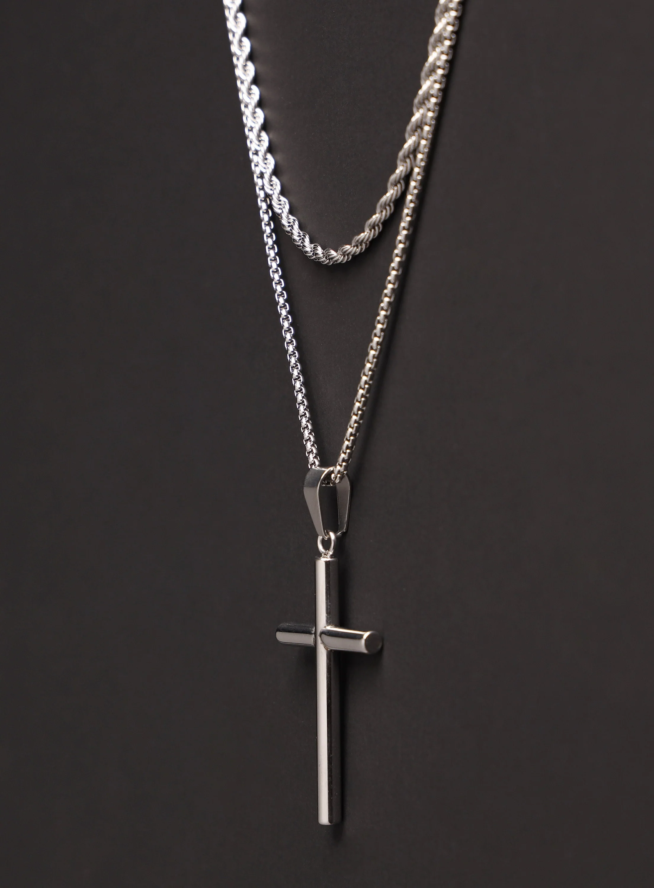 Waterproof SET OF 2 NECKLACES rope chain and cross necklace - Image 8