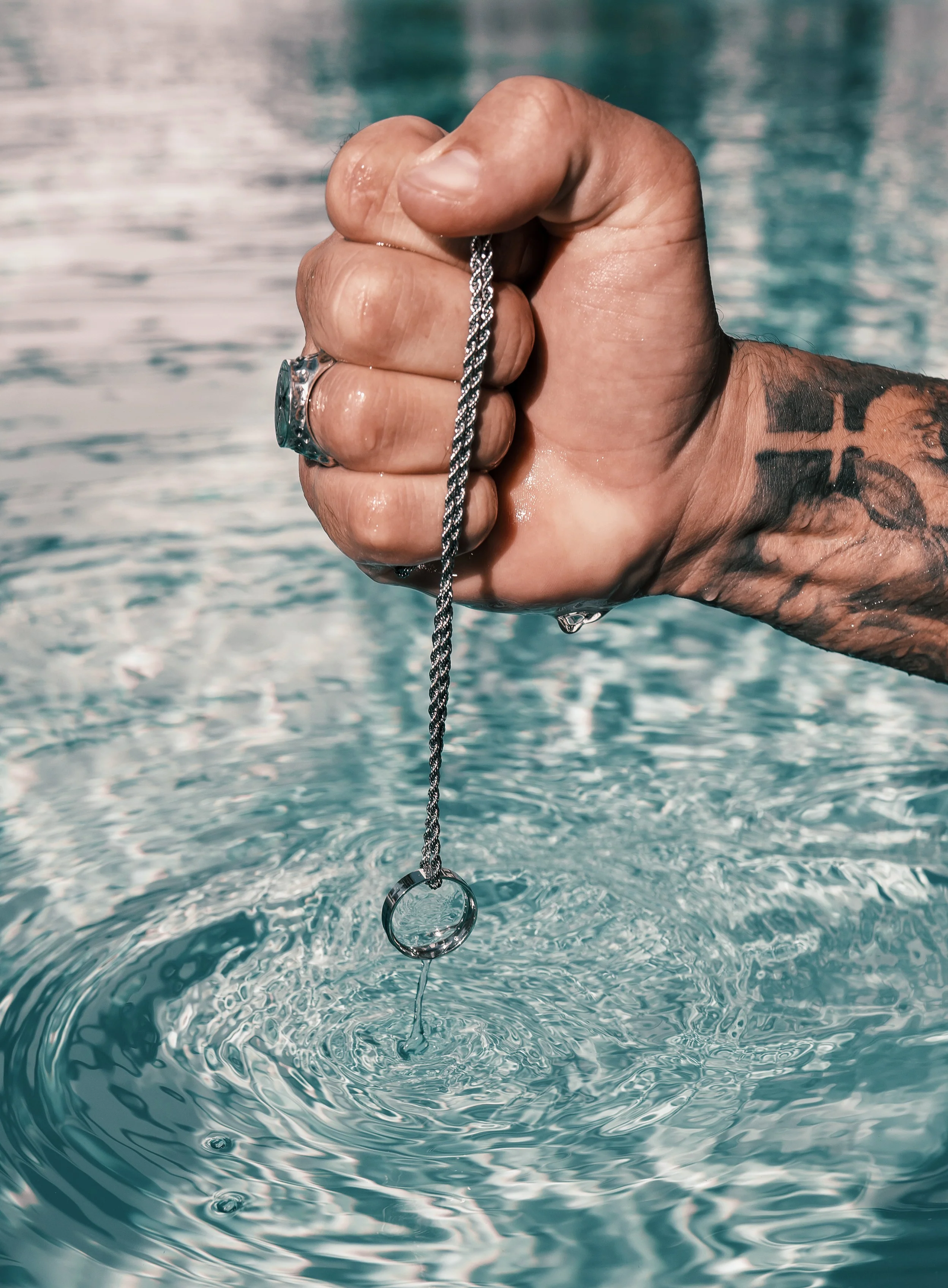 Waterproof Stainless Steel Ring Necklace for men - Image 14