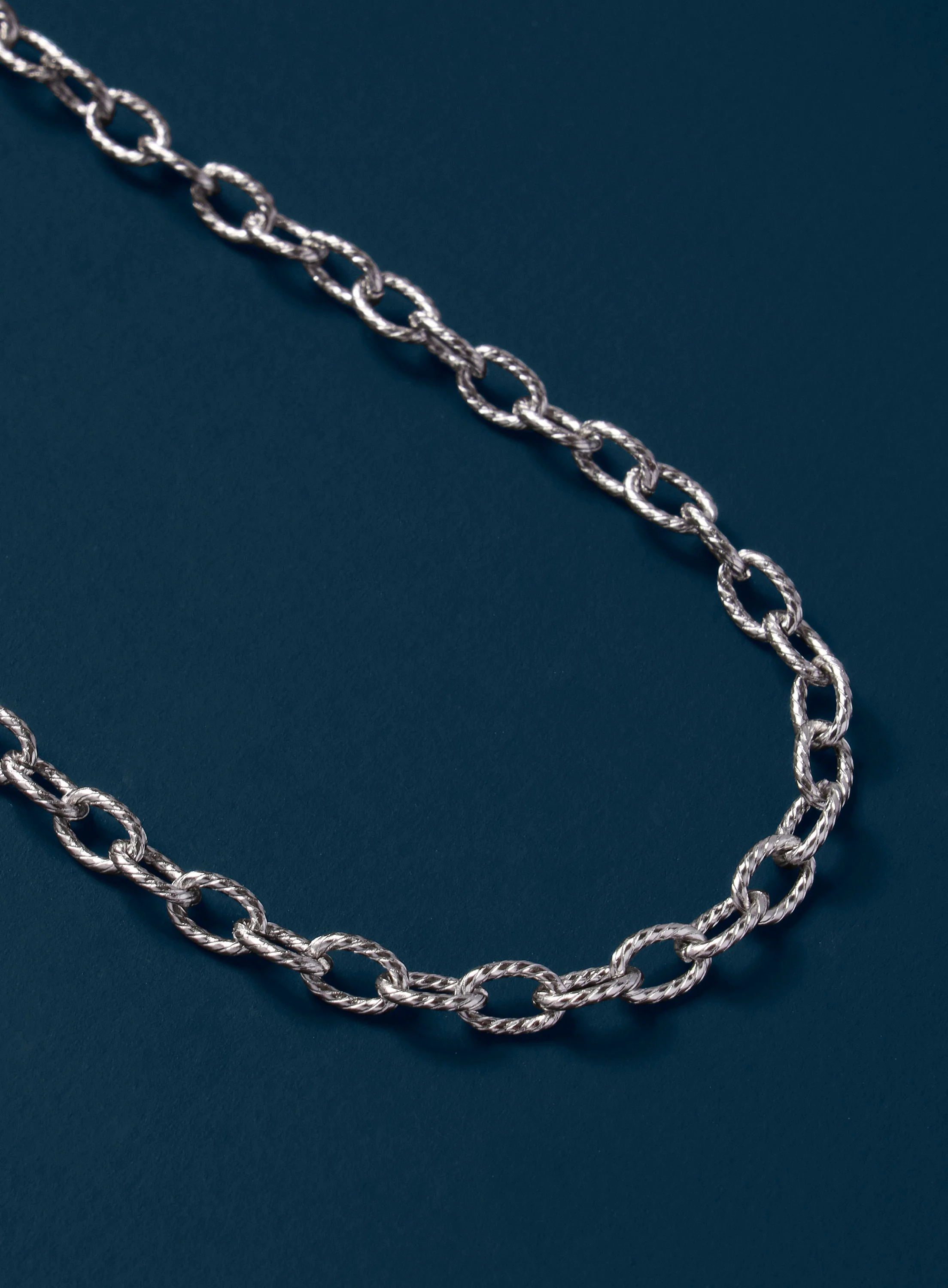 5mm Waterproof Silver Cable Chain Necklace for Men - Image 4