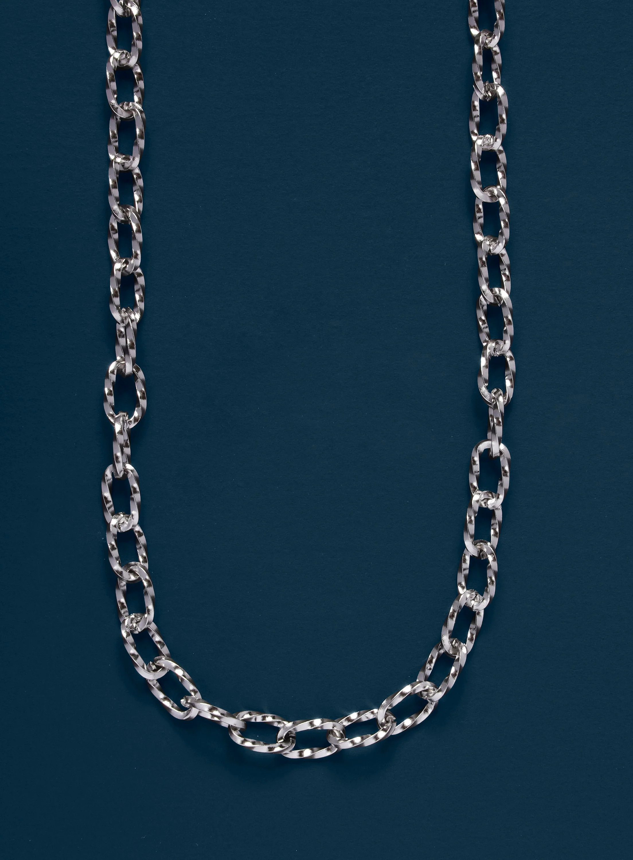 Waterproof 6mm Bevel Oval Cable Chain Necklace for Men - Image 2