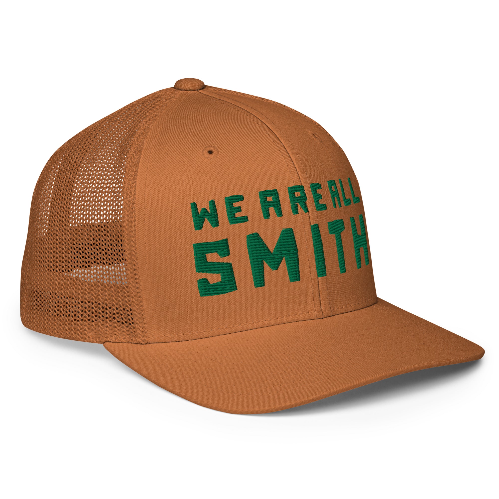 We Are All Smith Caramel + Green Mesh back trucker cap - Image 5