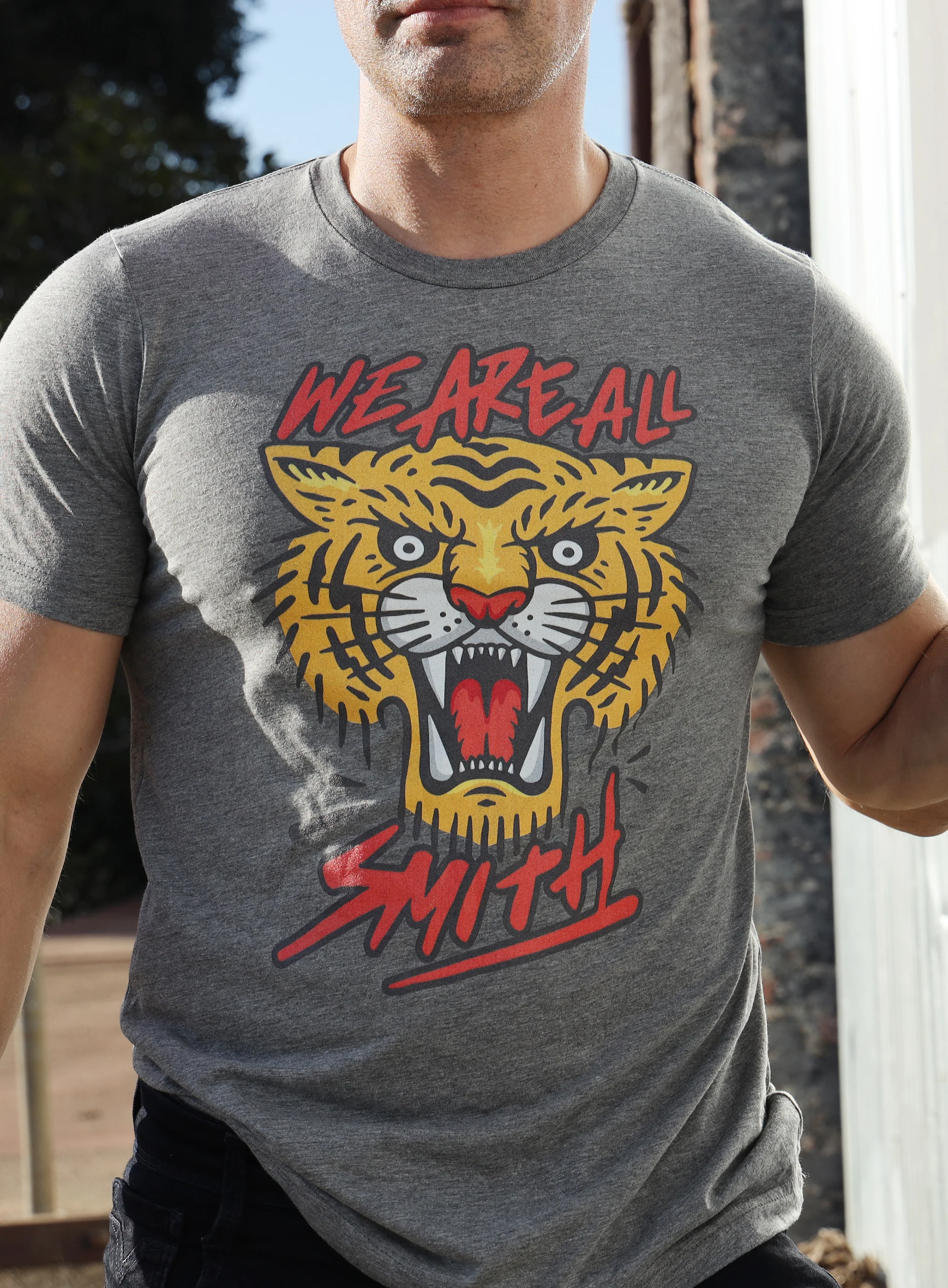 We Are All Smith Tiger Gray Short sleeve t-shirt - Image 4