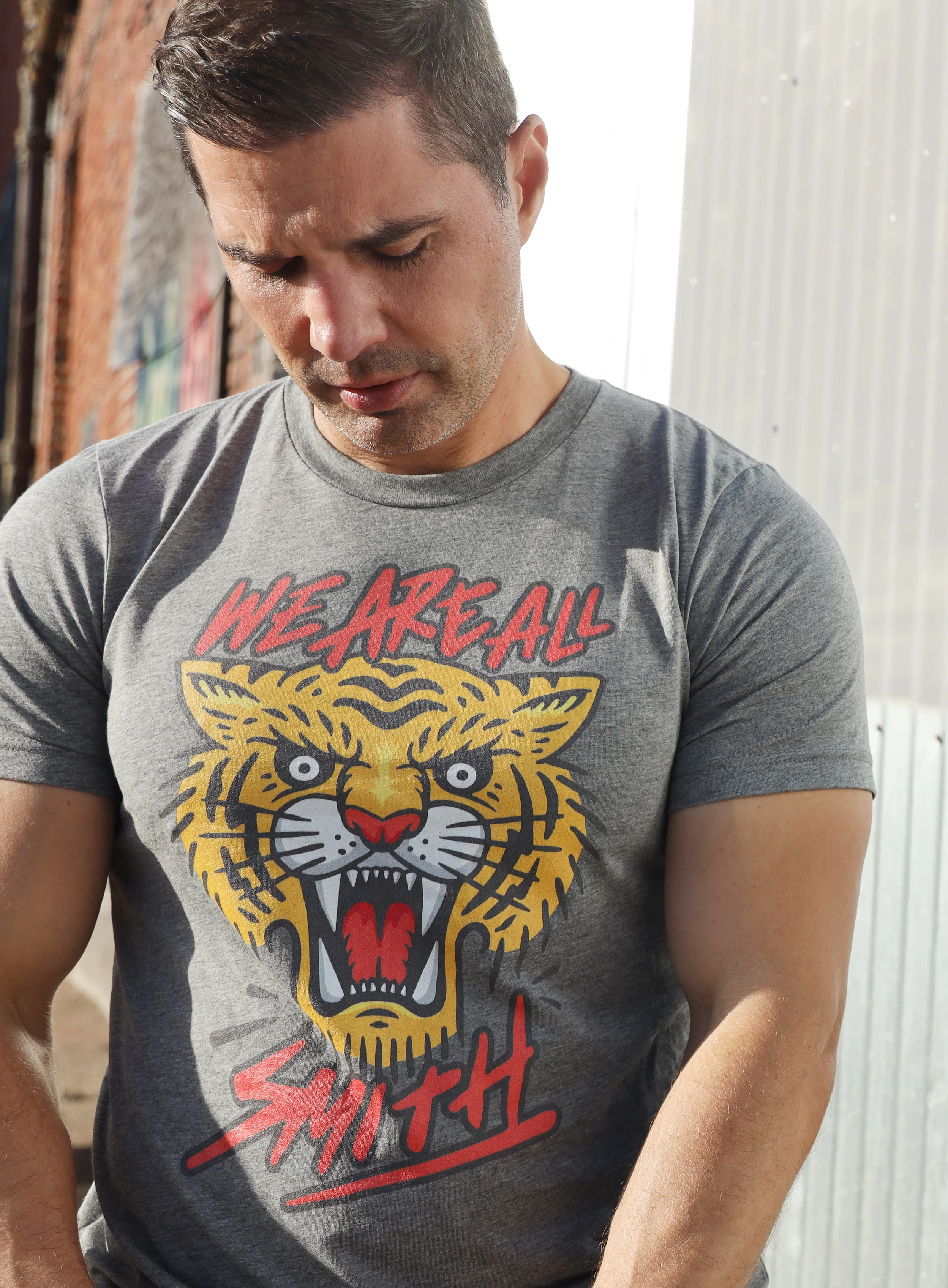 We Are All Smith Tiger Gray Short sleeve t-shirt - Image 5