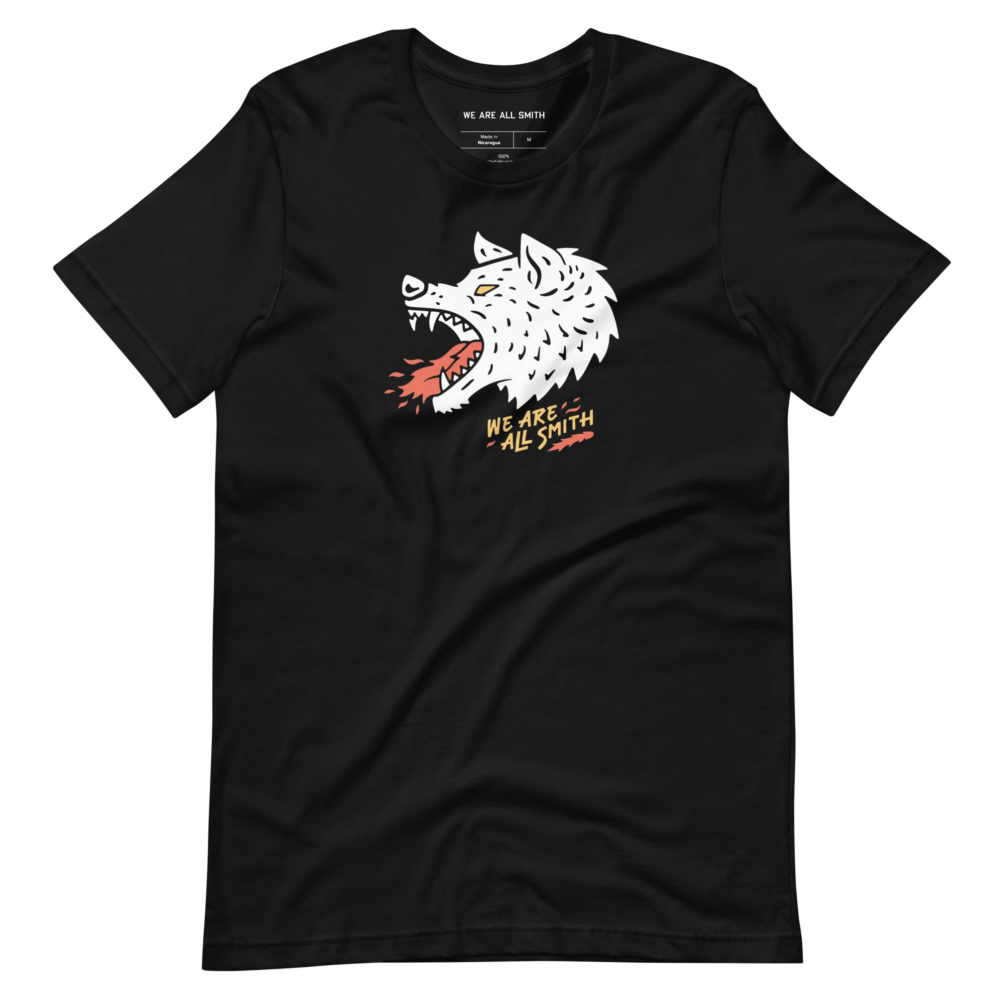 Wolfie Black Unisex Short Sleeve t-shirt - Image 3