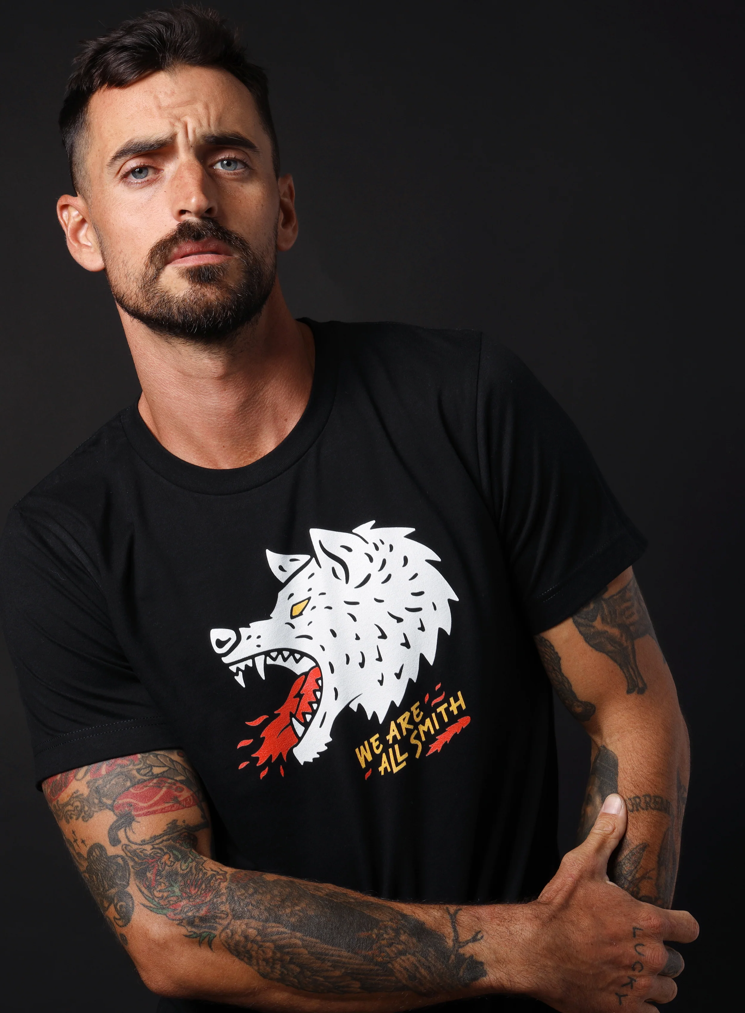 Wolfie Black Unisex Short Sleeve t-shirt - Image 4