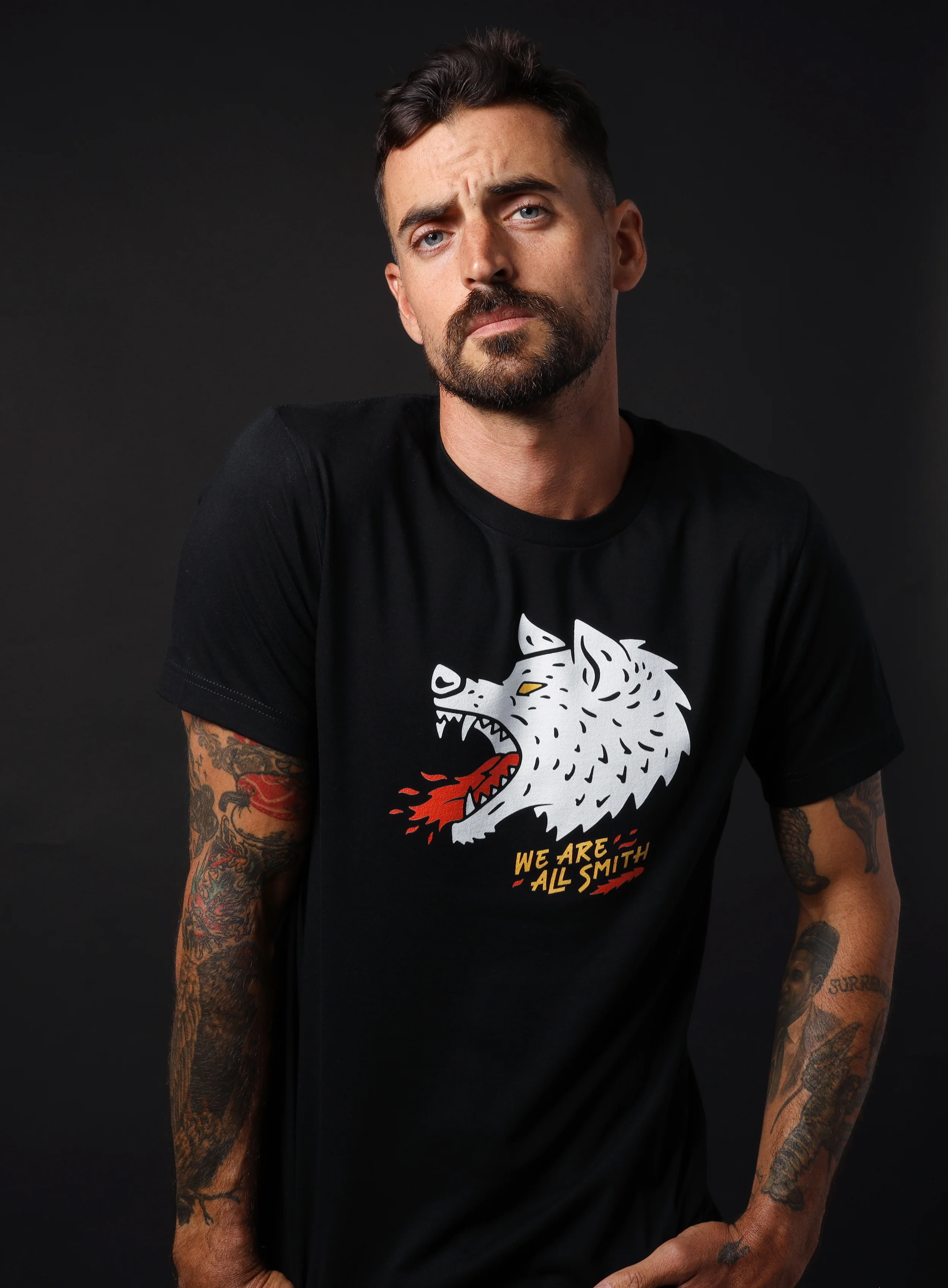 Wolfie Black Unisex Short Sleeve t-shirt - Image 5