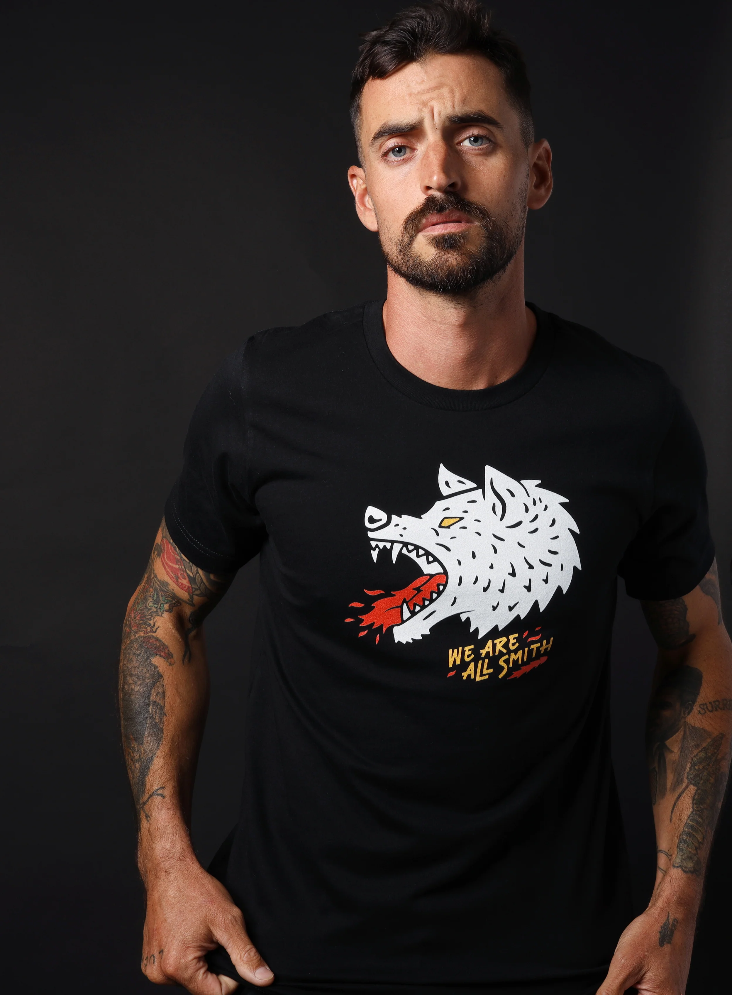 Wolfie Black Unisex Short Sleeve t-shirt - Image 6
