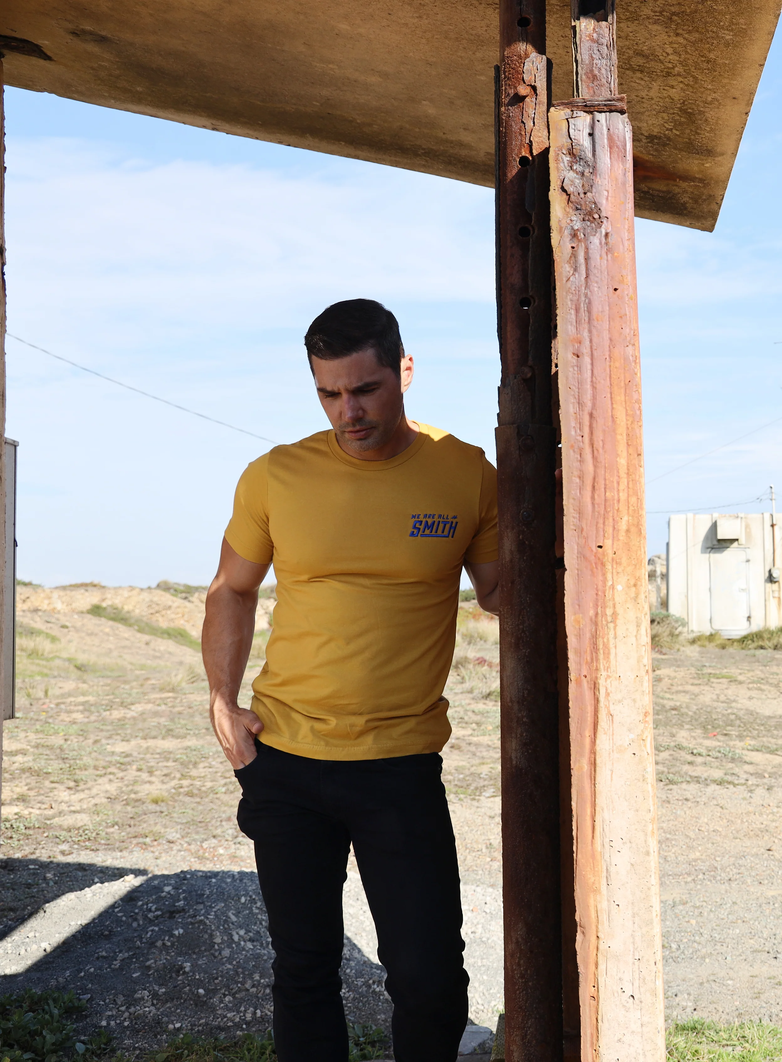 Yellow WAAS Embroidered Logo Unisex t-shirt - Image 6